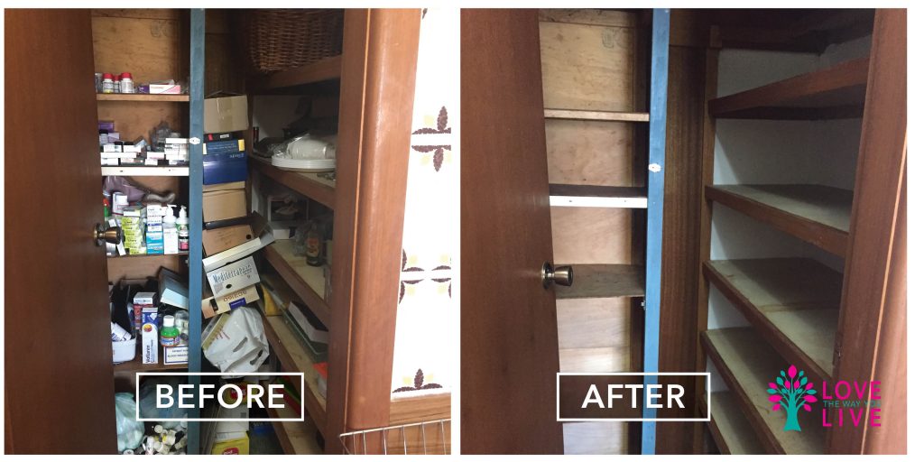 before and after declutter organise your home for sale